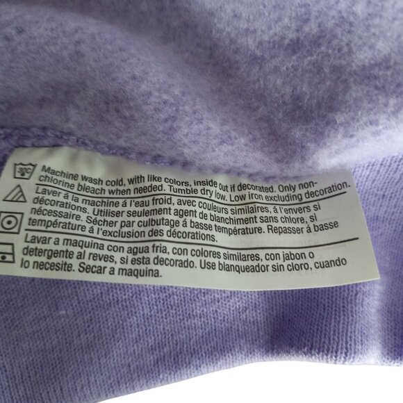 Hanes Size L 10 12 Girls Hoodie Jacket CITY CHIC Glittery Graphic Purple NEW - Picture 2 of 7